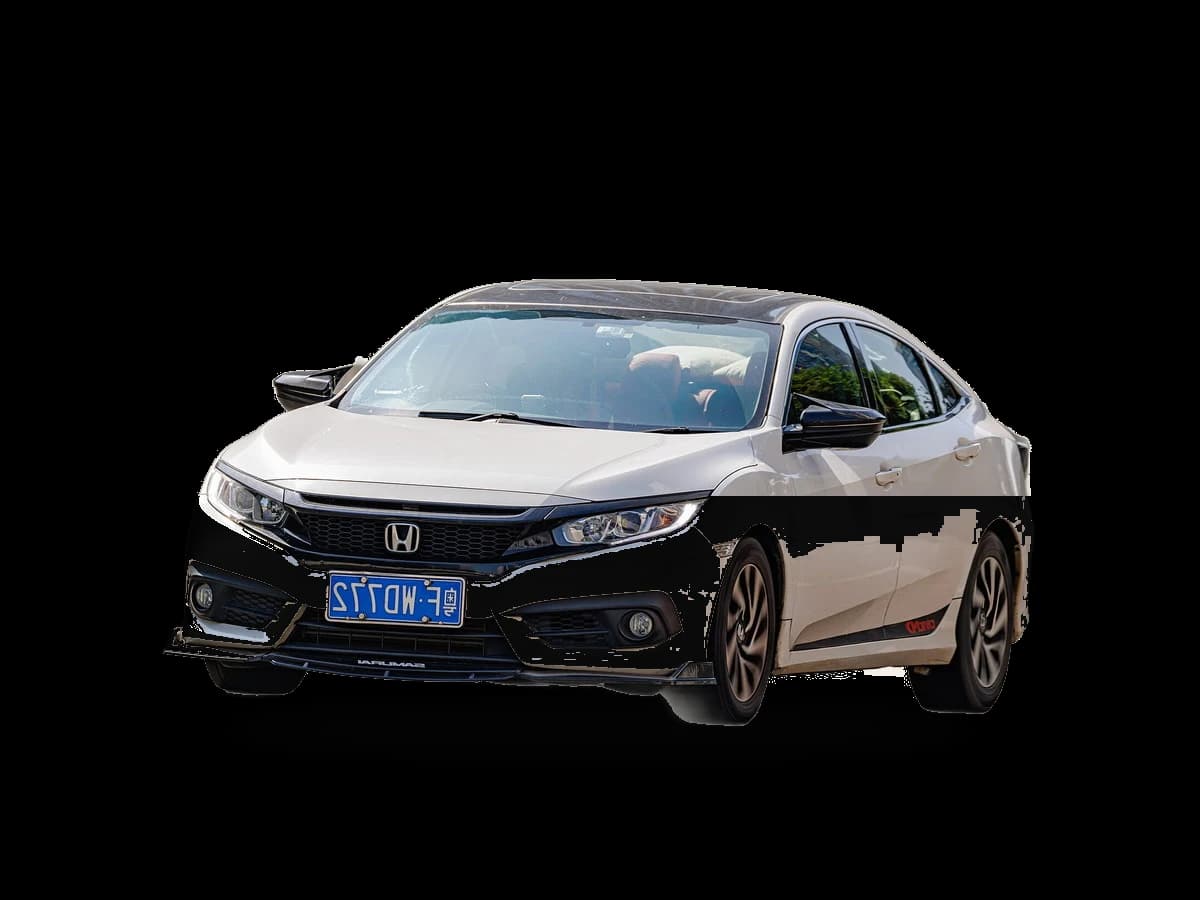 Honda Civic branco — Frente 3/4
