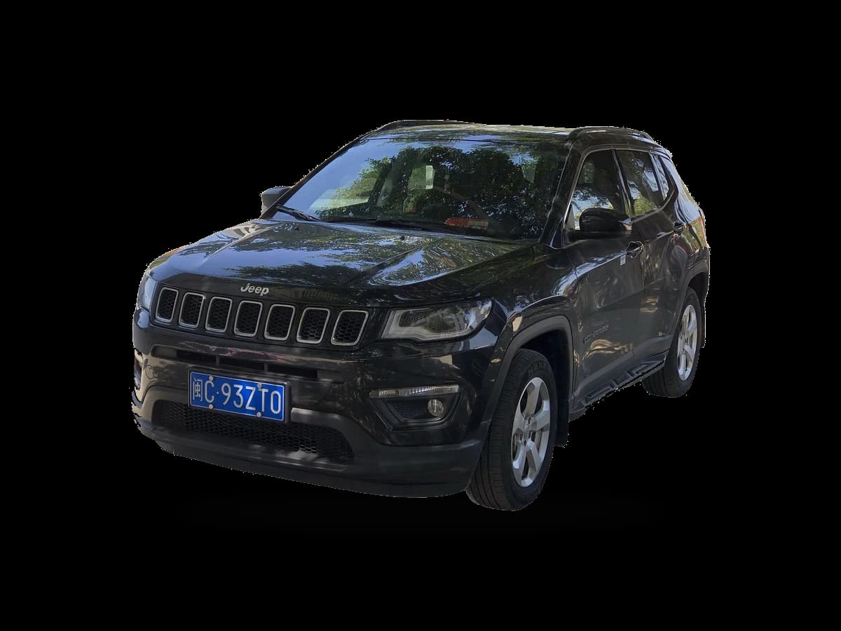 Jeep Compass preto — Frente 3/4