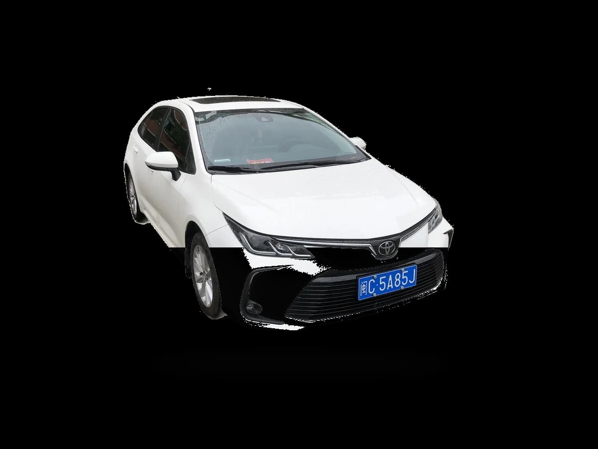 Toyota Corolla branco — Frente 3/4