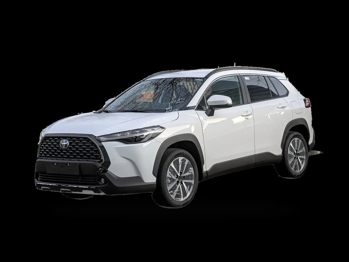 Toyota Corolla Cross branco — Frente 3/4