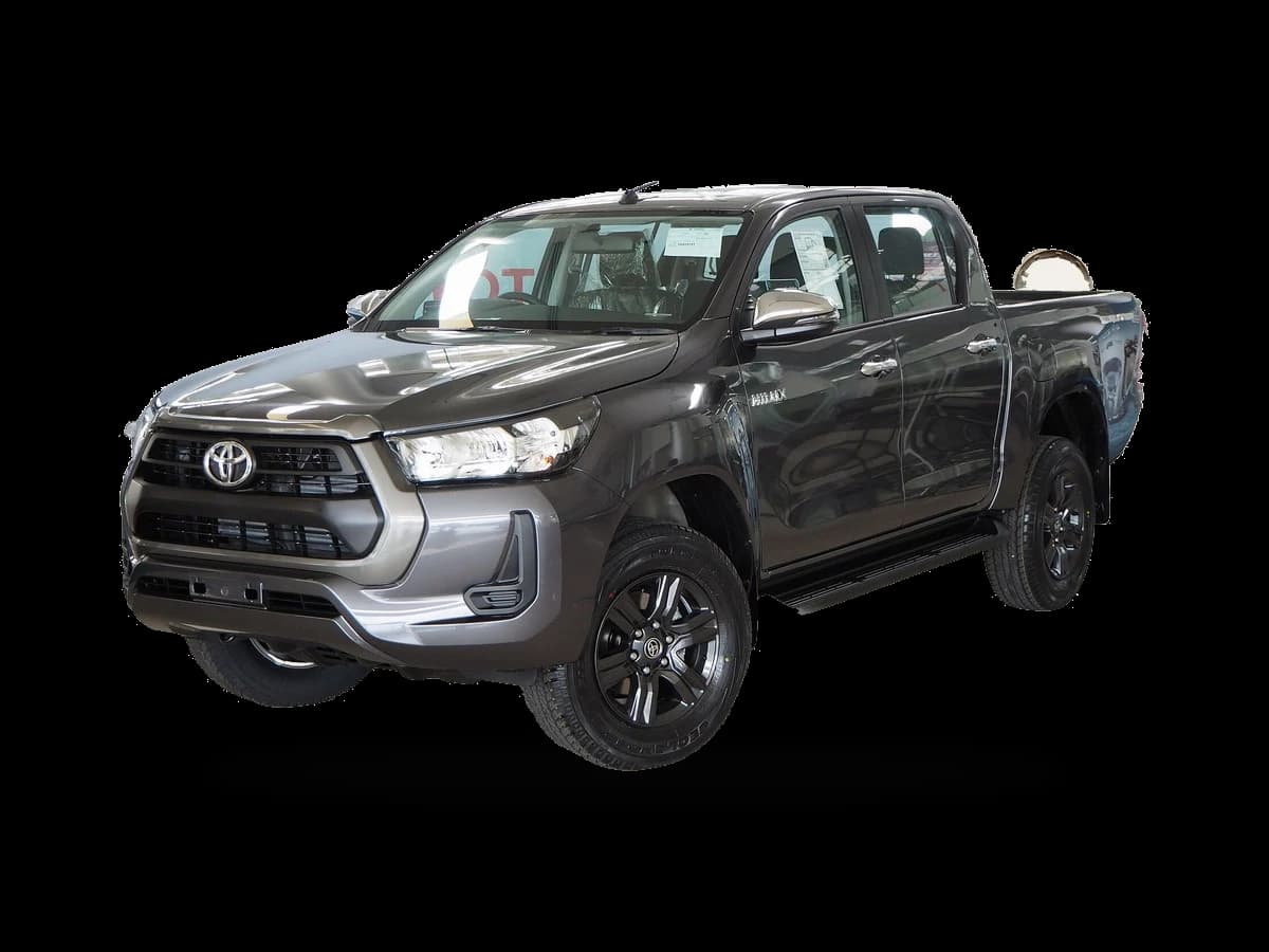 Toyota Hilux cinza — Frente 3/4