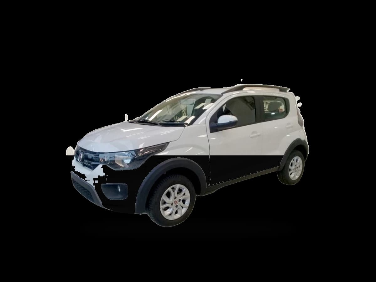 Fiat Mobi branco — Frente 3/4