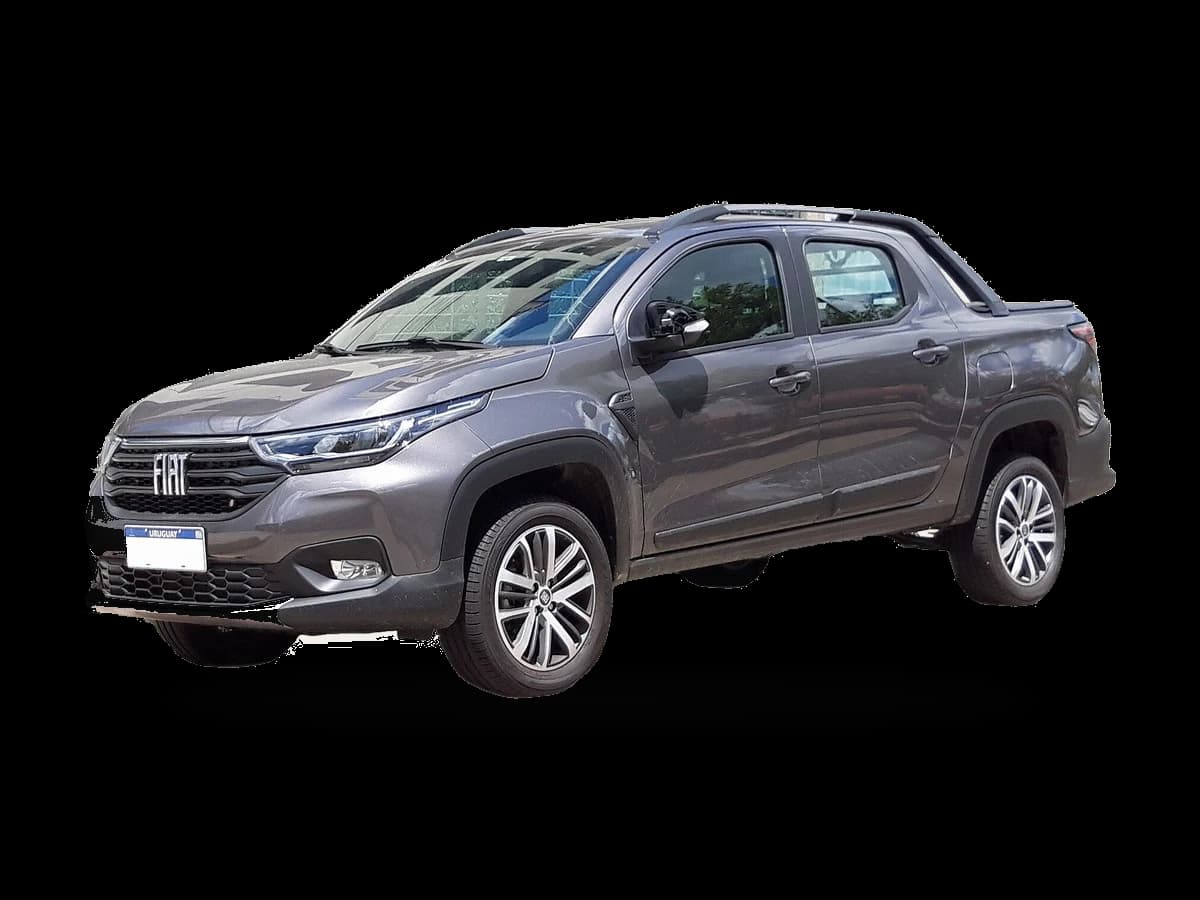 Fiat Strada cinza — Frente 3/4
