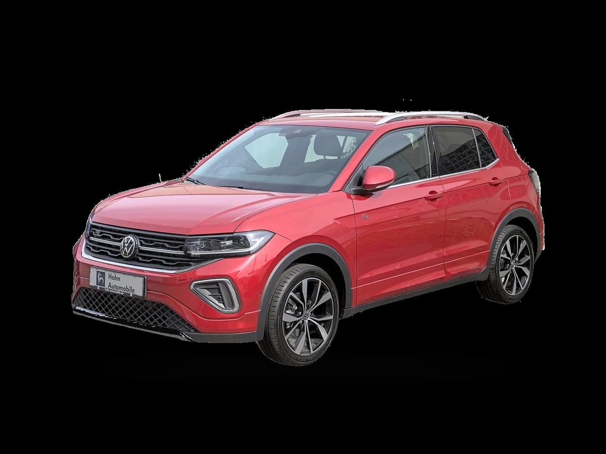 Volkswagen T-Cross vermelho — Frente 3/4