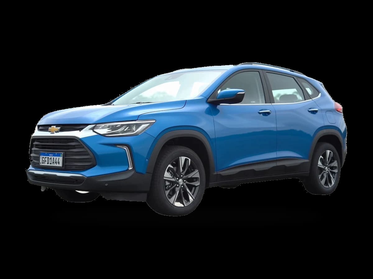 Chevrolet Tracker azul — Frente 3/4