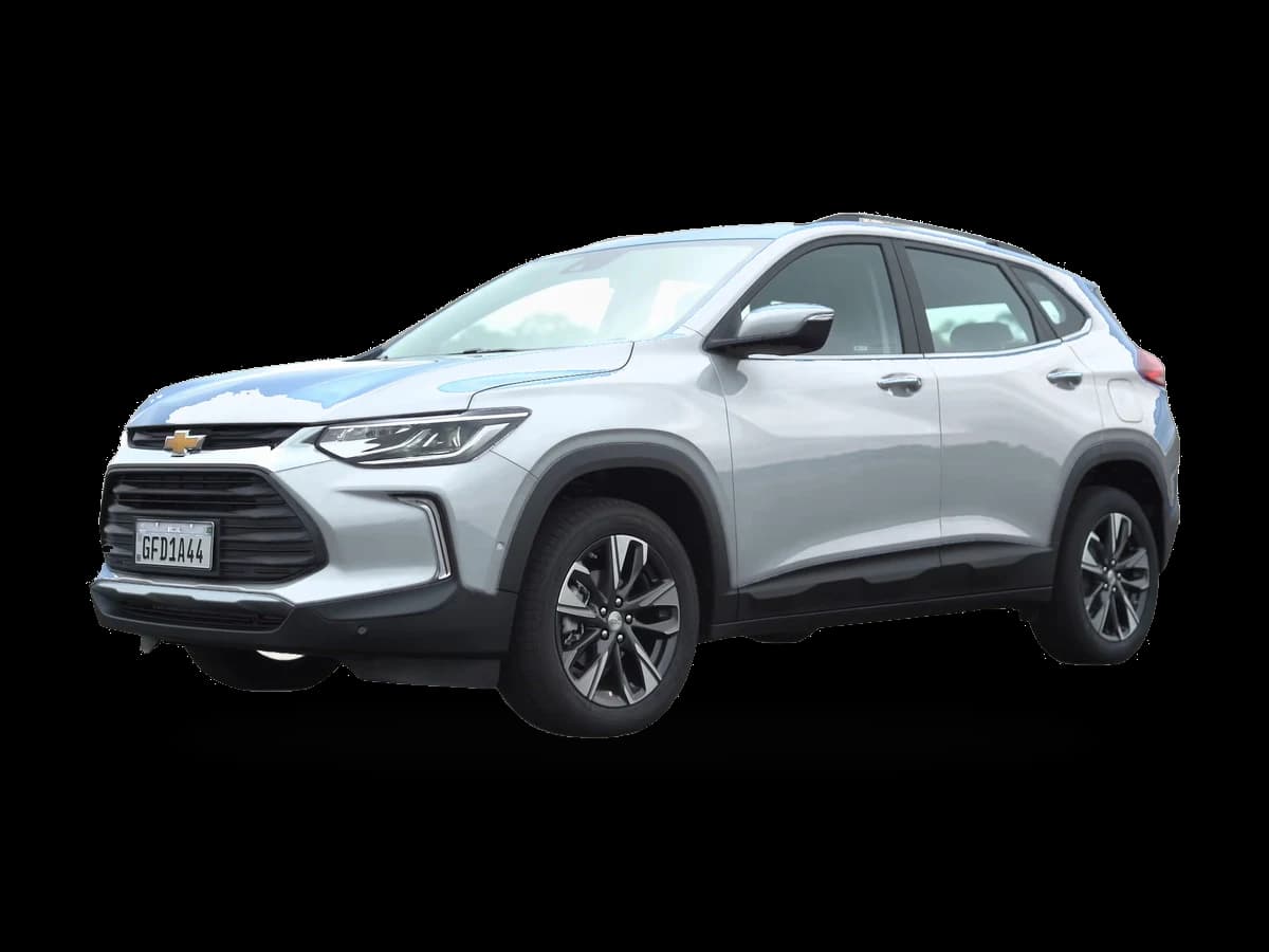 Chevrolet Tracker prata — Frente 3/4