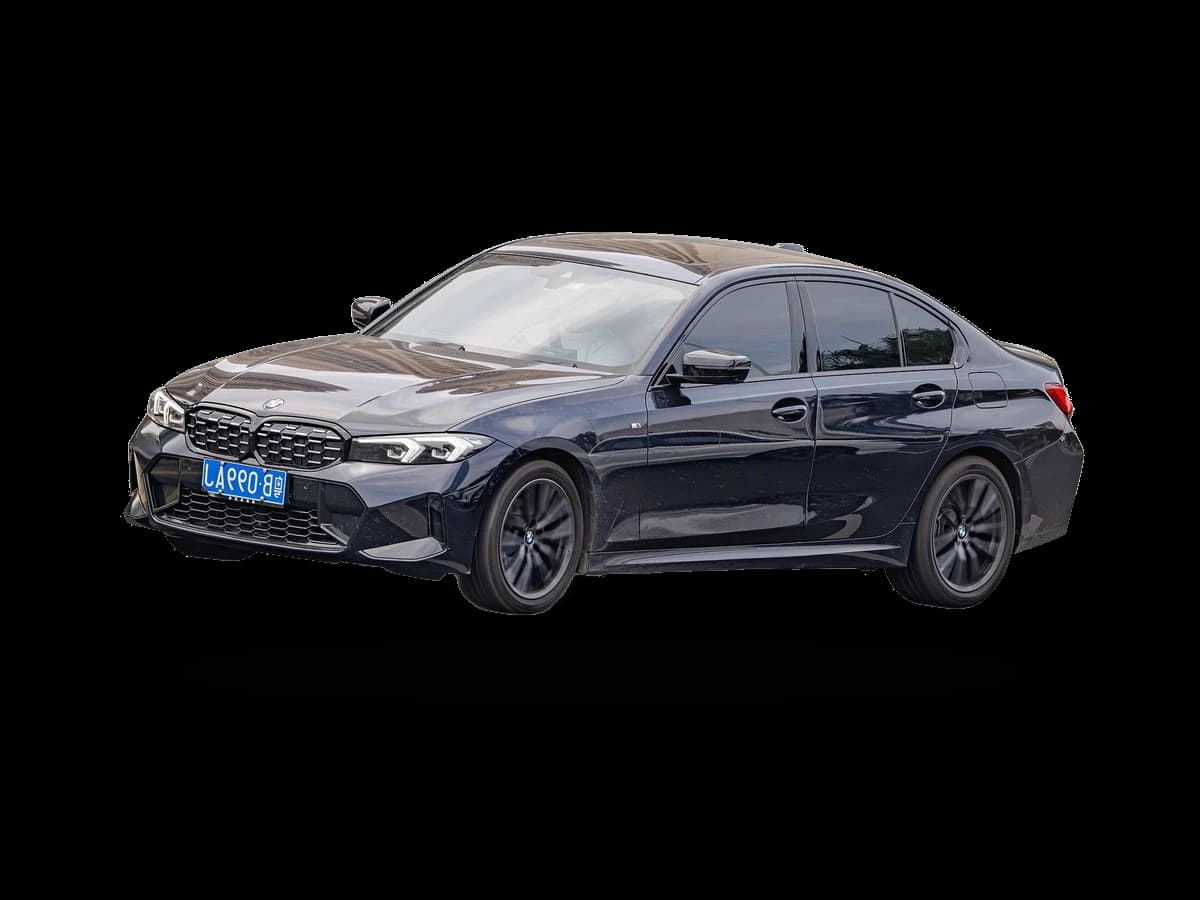 BMW 320i preto — Frente 3/4